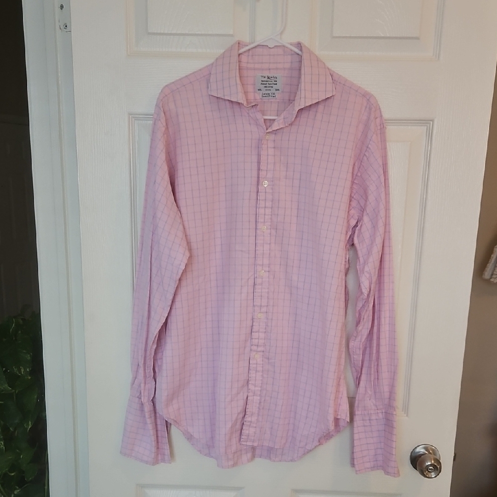 T.M.Lewin Pink Dress Shirt Elegant Cotton